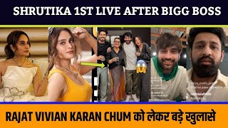 Shrutika Arjun 1st Live After Bigg Boss 18 React On Chahat Rajat Vivian Karan Chum