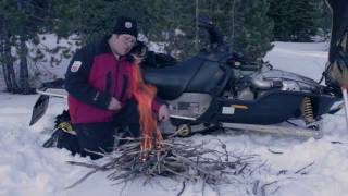 How to light a fire with your snowmobile