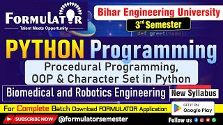 Procedural Programming, OOP & Character Set in Python | Python Programming Concepts
