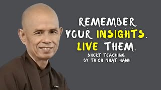 Remember Your Insights. Live them. "Don't Blame the Lettuce" | Thich Nhat Hanh (EN subtitles)