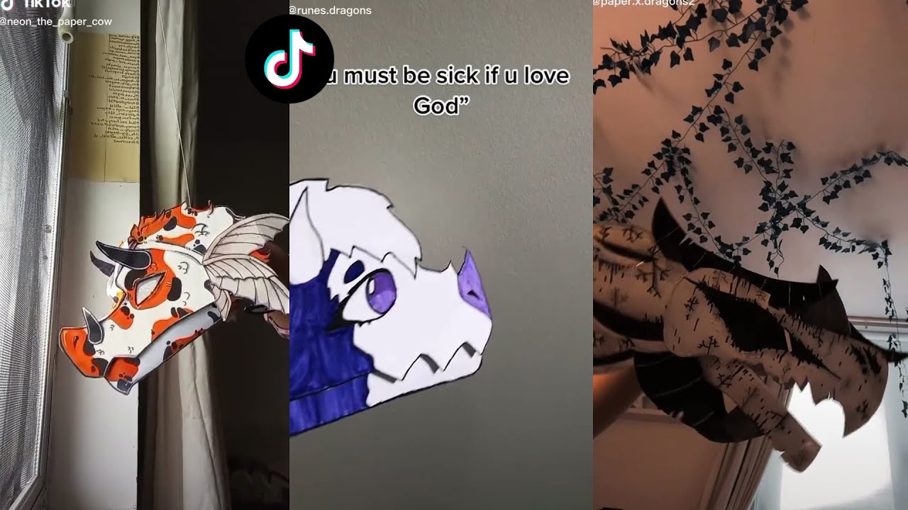 Dragon Puppet Crafts Paper Dragon Tiktok Compilation 108 Youtube