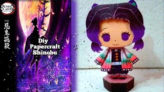 Action Figure Papercraft Shinobu Chibi || Kimetsu No Yoiba