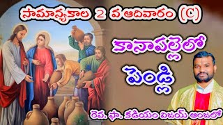 సామాన్యకాల 2వ ఆదివారం |THE SECOND SUNDAY IN ORDINARY TIME 2025 {C}#SUNDAYHOMILIESTELUGU| #CATHOLIC