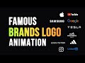 50 Famous Brands Logo Animation