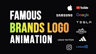 50 Famous Brands Logo Animation