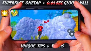 Superfast Onetap + 0.01 Second Sit Up Gloo Wall Trick | One Tap Gloo Wall Free Fire | Tips & Tricks