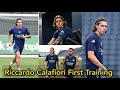 Riccardo Calafiori First Arsenal Training