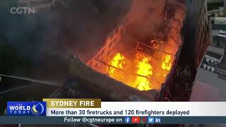Massive fire engulfs an abandoned factory in Sydney