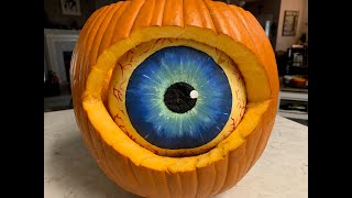 How I Painted An Eyeball On a Pumpkin - Acrylic Painting