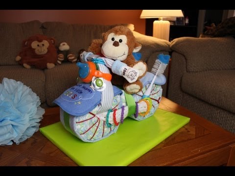 How to Make A Motorcycle Diaper Cake for Boys How to Make A Motorcycle Diaper Cake for Boys