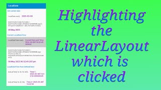 Highlight selected LinearLayout