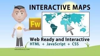 Interactive World Map Tutorial HTML JavaScript PHP Fireworks Continent Country