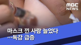 '콜록콜록' 마스크 낀 사람 늘었다…독감 급증 (2020.01.10/뉴스데스크/MBC)