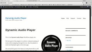 Configure Dynamic Audio Player Wordpress plugin