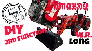 Installing the W.R.long third function kit on a KIOTI CK 3520 SE 