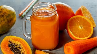 [Recipe #87] - How To Make Papaya Mango Carrot Smoothie - Home Cooking Lifestyle