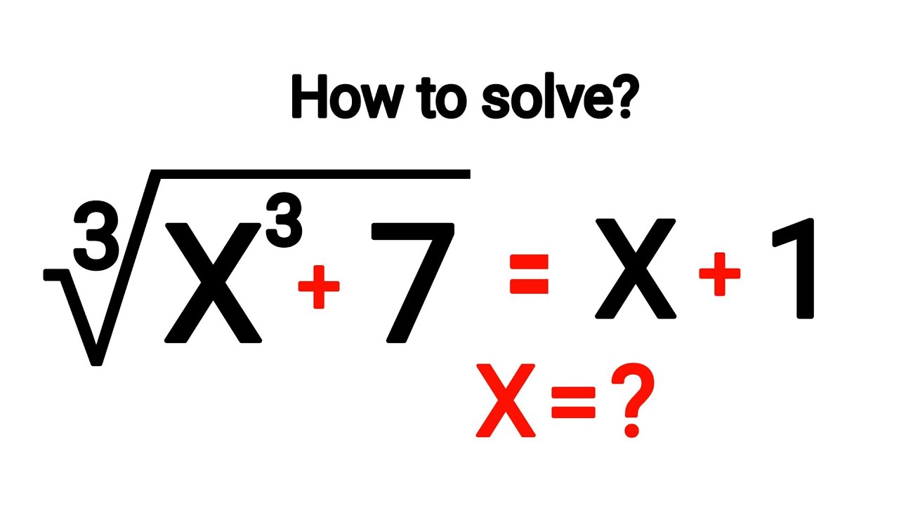 Olympiad Math Problem Square Roots Youtube
