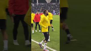 Neymar, Mbappe and Messi warmup for Cristiano Ronaldo