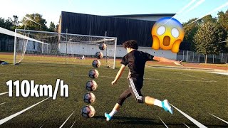 CE MEC FRAPPE A PLUS DE 110 KM/H ! INCROYABLE FOOTBALL FRAPPE