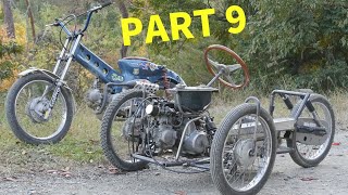 PART9  make a car Honda Super Cub マイクロカーを作る！今回はマフラーとダッシュボード、シートを制作！車