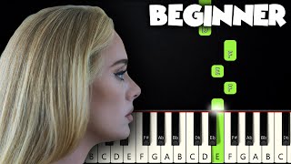 Easy On Me - Adele | BEGINNER PIANO TUTORIAL + SHEET MUSIC by Betacustic