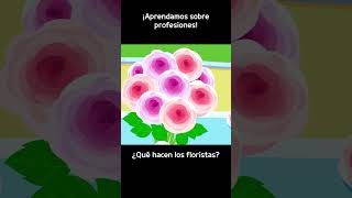 #Shorts 💐Floristas | ¿Qué hacen los floristas? | Canción de Trabajos | Juny Tony en español