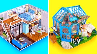 DIY Miniature Doll Houses || How To Make a Miniature Tea House And A 5 Rooms Doll House