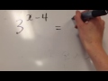 solving simple exponential equations