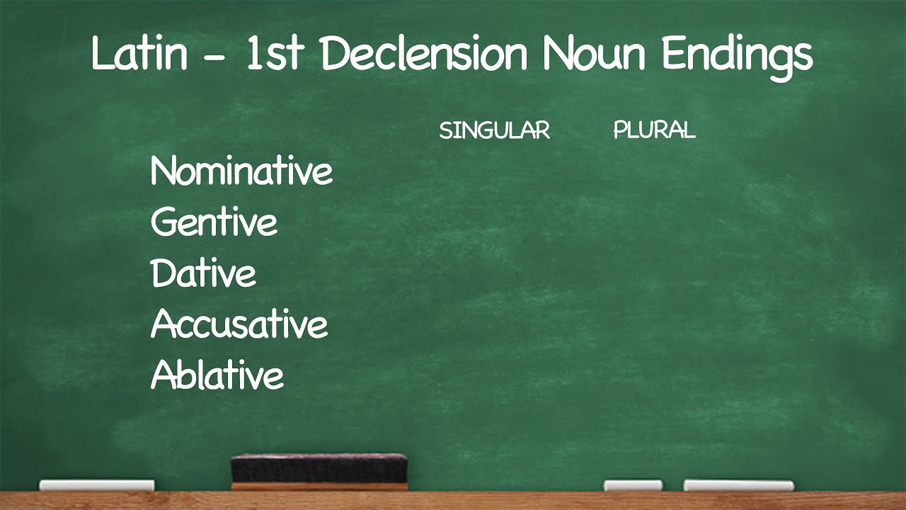 CC Latin 1st Declension Noun Endings - YouTube