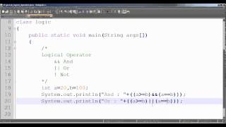 Logical Operator In Java Tamil