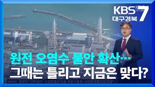 [대구·경북 주간정치] 원전 오염수 불안 확산…그때는 틀리고 지금은 맞다? / KBS  2023.08.29.