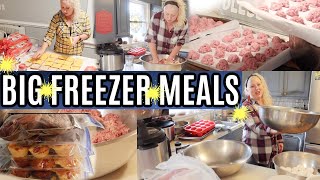 How to Cook MASSIVE LARGE FAMILY FREEZER MEALS | Super Mega FREEZER COOKING 2021