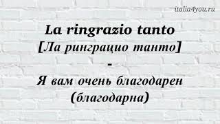 4. Как поблагодарить на Итальянском?| Итальянский для путешественников