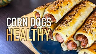 The Healthiest Baked Cheese Corn Dog Recipe (No Oil) - NotWithoutFood #043