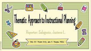Thematic Approach to Instructional Planning