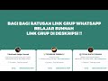 Bagi Bagi Link Grup WhatsApp Belajar Sunnah