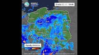 Środa #prognoza  opadu na 8 godzin Model MERGE 02.10.2024 #shorts #imgw