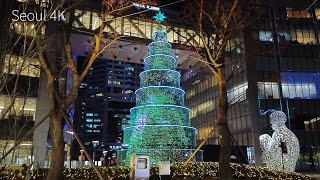 [4K] Lotte World Tower Christmas Tree (Dec.2021) l 롯데월드타워 크리스마스 트리 (2021.12월)