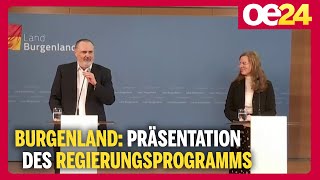 Burgenland: Präsentation des Regierungsprogramms