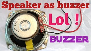 Homemade buzzer from speaker || Lol !!!