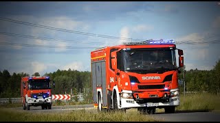 [2x WHELEN][EQ2B][GROVER] GŁOŚNY PRZEJAZD ALARMOWY - SCANIA GBARt \u0026 MERCEDES GCBA - OSP STOBIERNA