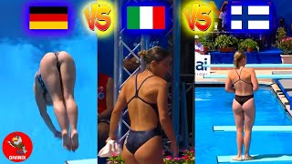 Womens Diving 🔥 Best Moments 1m Springboard #3 - Best women's diving competition. Girls diving