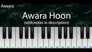 Awara Hoon (Awaara) | ON DEMAND Easy Piano Tutorial with Notes | Perfect Piano