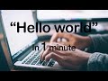 Writing hello world in 1 minute | Programming in haskell