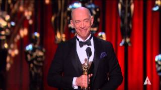 J.K. Simmons wins Best Supporting Actor | 87th Oscars (2015)