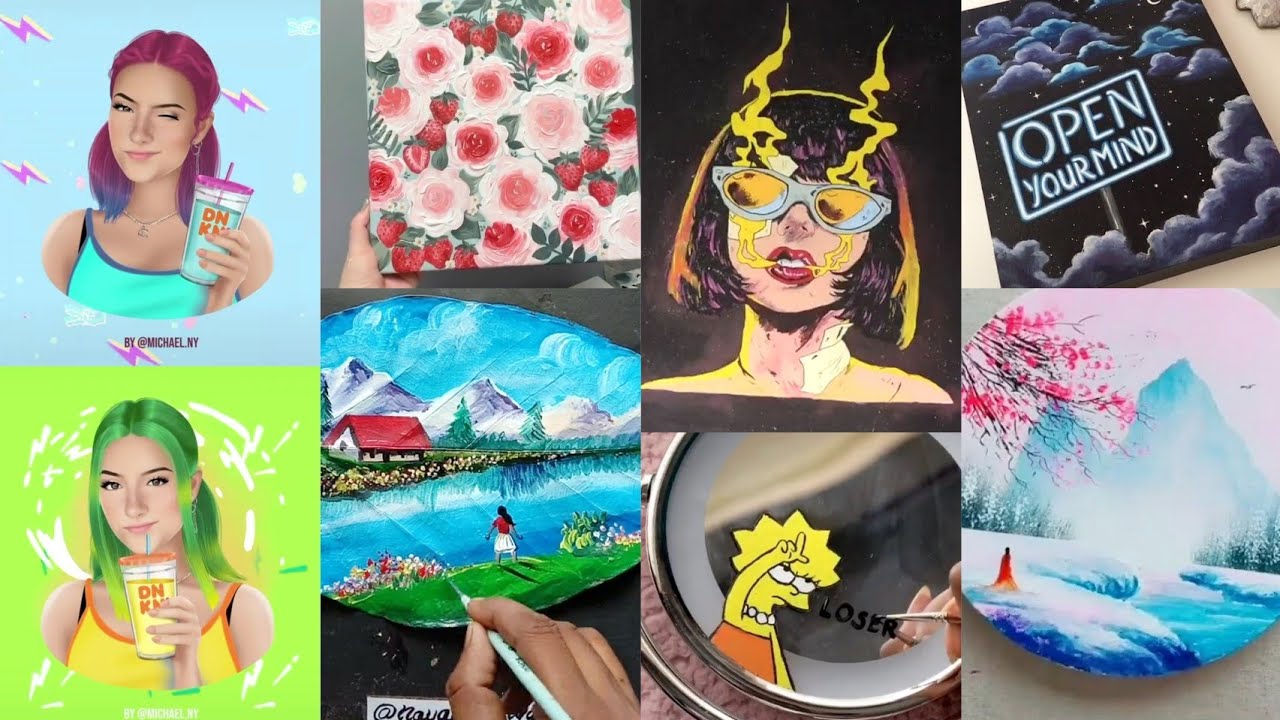 Art Tik Tok Compilation 9 Minutes Of Tiktok Artists Created Youtube
