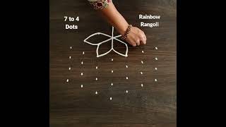 7 - 4 DOTS / Sivanrathiri special kolam / Beautiful rangoli kolam / Simple design muggulu / #shorts