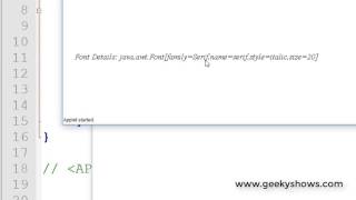 getFont in Java Applet (Hindi)