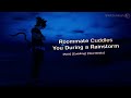 [M4A] Roommate Cuddles You During a Rainstorm | [ASMR Roleplay] [Rain Sounds] [Cuddling] [Heartbeat]