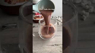 Nutella Hot Chocolate! Recipe tutorial #Shorts